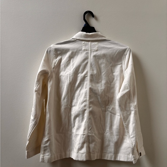 Quince Womens Organic Comfort Stretch Chore Jacket Button cream size L - Picture 5 of 5